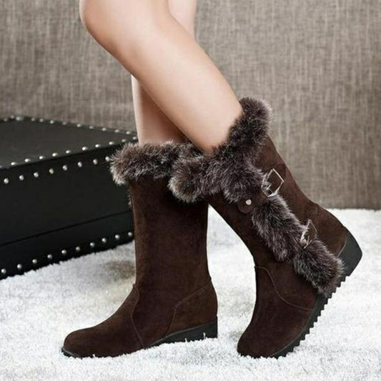 New Winter Casual Warm Fur Mid-Calf Boots