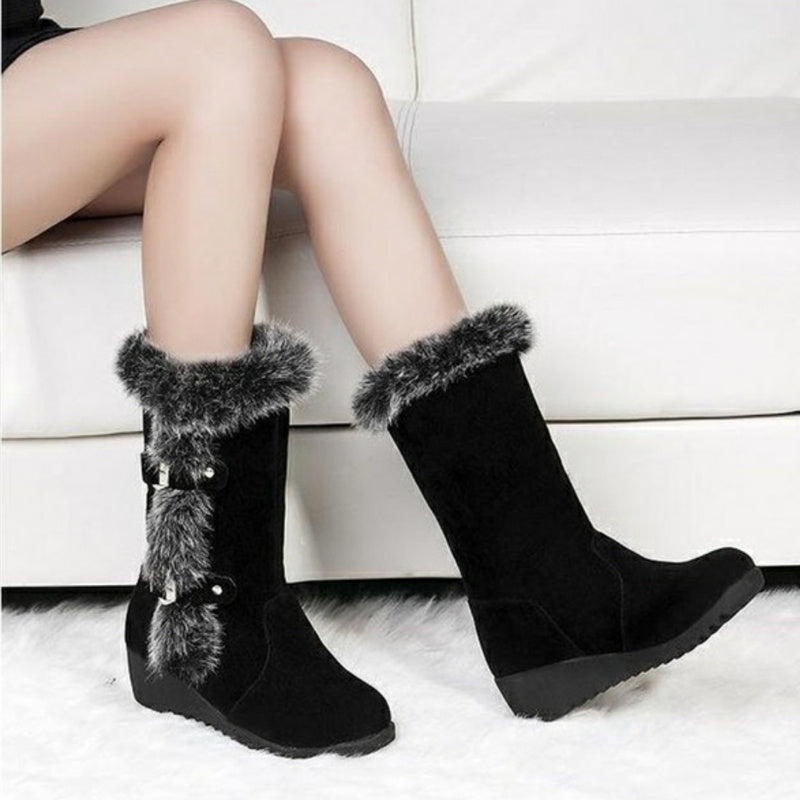 New Winter Casual Warm Fur Mid-Calf Boots