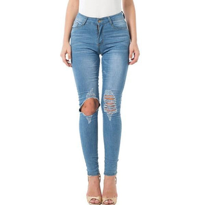 Women's Ripped Jeans – Denim Pants, Pencil Pants, Fashionable Denim