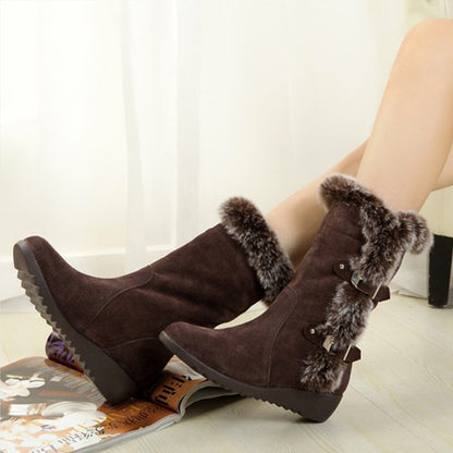 New Winter Casual Warm Fur Mid-Calf Boots