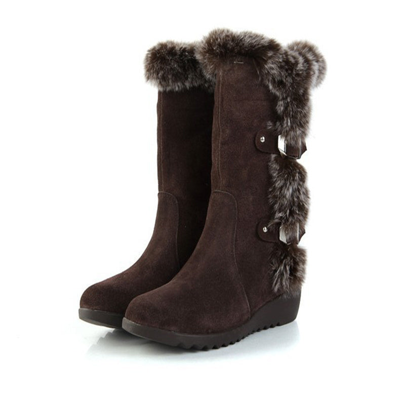 New Winter Casual Warm Fur Mid-Calf Boots